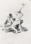 Francisco Goya Three Men Digging oil painting artist